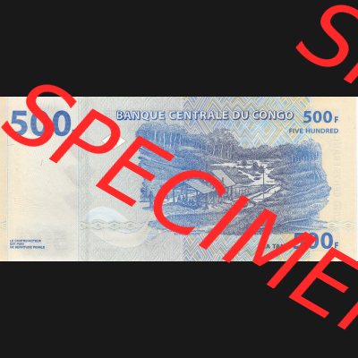 Banknoten Afrika Kongo 2013, 500 Francs (1) Sammlung