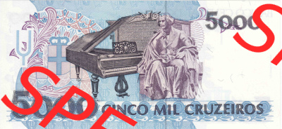 Banknoten Amerika Brasilien 1990; 1991; 1992; 1993 5000 Cruzeiros (2) Sammlung