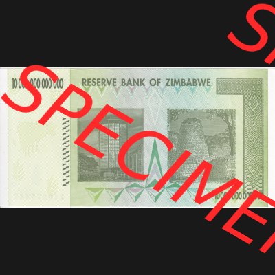 Banknoten Afrika Simbabwe 2008, 10000000000000 Dolars (2) Sammlung