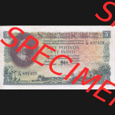 Banknoten Afrika Südafrika 1948-1959, 5 Pfund III (1) Sammlung
