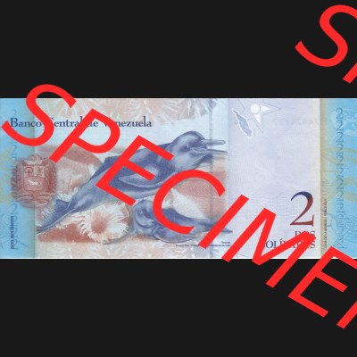 Banknoten Amerika Venezuela 2012, 2 Dos Bolivares (2) Sammlung