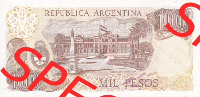 Banknoten Amerika Argentinien 1976-1983, 1000 Pesos (2) Sammlung