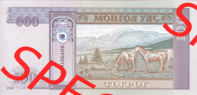 Banknoten Mongolei 2008, 100 Tugrik (2) Sammlung