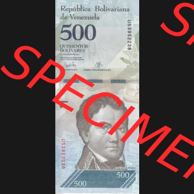 Banknoten Amerika Venezuela 2017, 500 Quinientos Bolivares (1) Sammlung