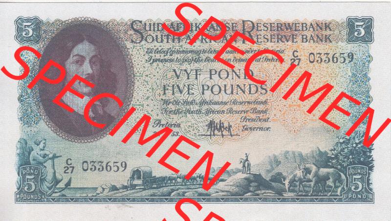 Banknoten Afrika Südafrika 1948-1959, 5 Pfund IV (1) Sammlung