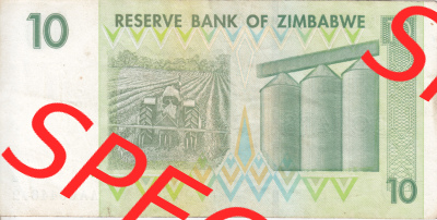 Banknoten Afrika Simbabwe 2007, 10 Dollars (2) Sammlung