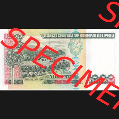 Banknoten Amerika Peru 1988, 1000 Intis (2) Sammlung