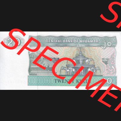 Banknoten Asien Myanmar 1994, 20 Kyats (2) Sammlung