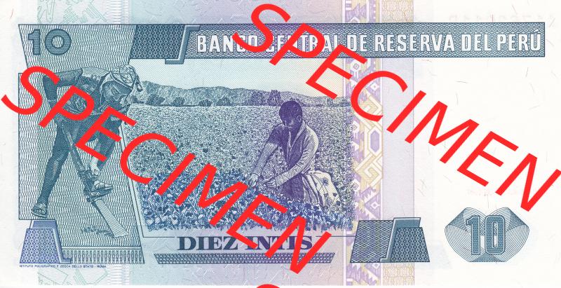 Banknoten Amerika Peru 1987, 10 Intis (2) Sammlung