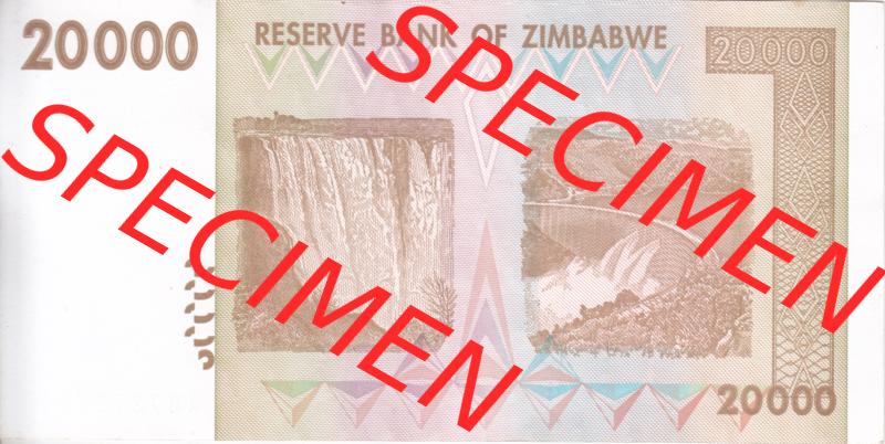 Banknoten Afrika Simbabwe 2008, 20000 Dollars (2) Sammlung
