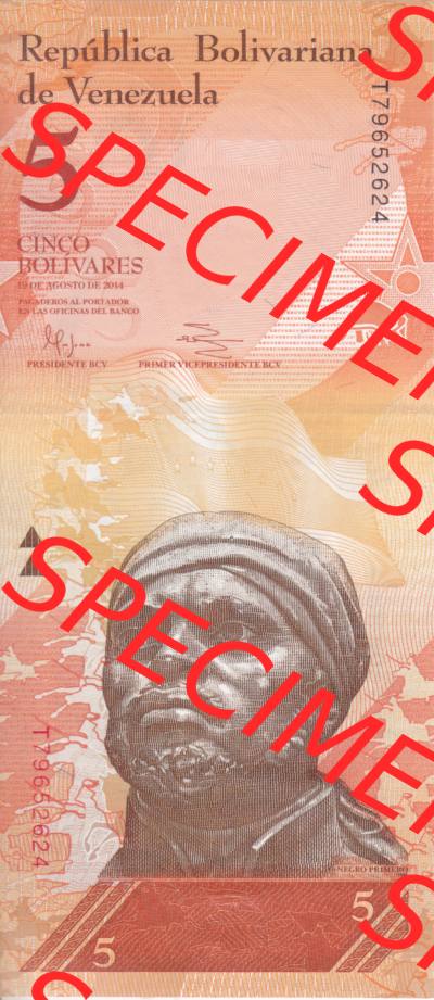 Banknoten Amerika Venezuela 2014 5 Bolivares (1) Sammlung
