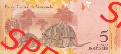 Banknoten Amerika Venezuela 2007, 5 Cinco Bolivares (2) Sammlung