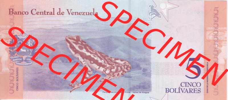Banknoten Amerika Venezuela 2018 5 Bolivares Schildkröten (2) Sammlung