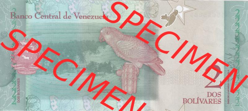 Banknoten Amerika Venezuela 2018 2 Bolivares Papageien-Vogel (2) Sammlung