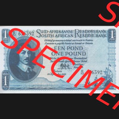 Banknoten Afrika Südafrika 1948-1959, 1 Pfund II (1) Sammlung