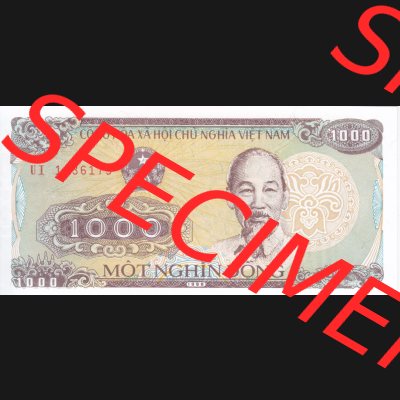 Banknoten Asien Vietnam 1988, 1000 Dong (1) Sammlung