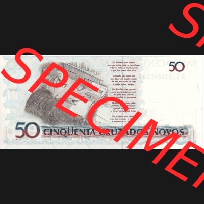 Banknoten Amerika Brasilien 1990, 50 Cruzeiros 50 Cruzados Novos (2) Sammlung