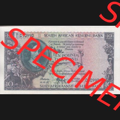 Banknoten Afrika Südafrika 1948-1959, 10 Pfund II (1) Sammlung