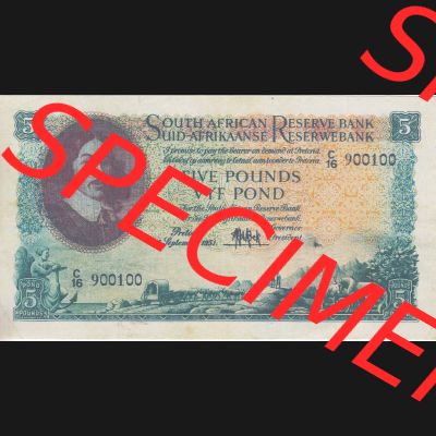 Banknoten Afrika Südafrika 1948-1959, 5 Pfund II (1) Sammlung