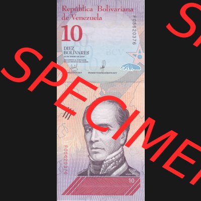 Banknoten Amerika Venezuela 2018, 10 Diez Bolivares (1) Sammlung