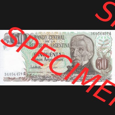 Banknoten Amerika Argentinien 1983-1985 p314 50 Pesos Argentinos (1) Sammlung