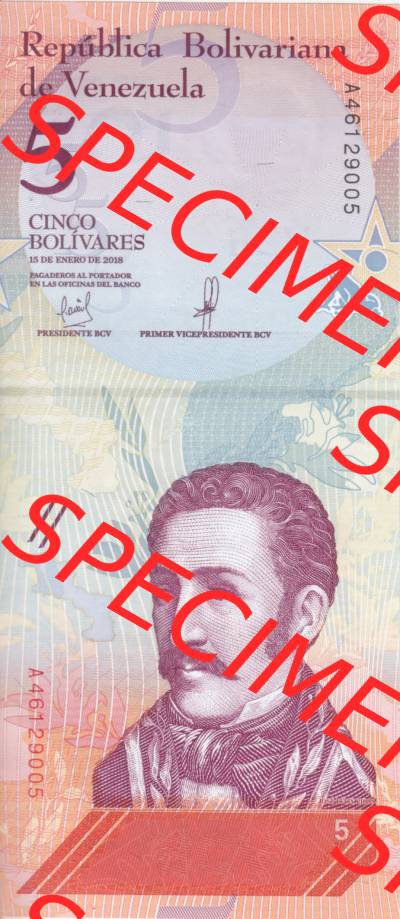 Banknoten Amerika Venezuela 2018 5 Bolivares Schildkröten (1) Sammlung