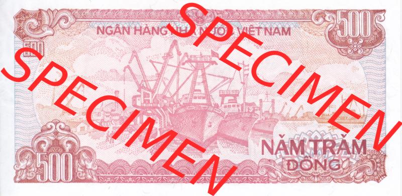 Banknoten Asien Vietnam 1988, 500 Dong (2) Sammlung