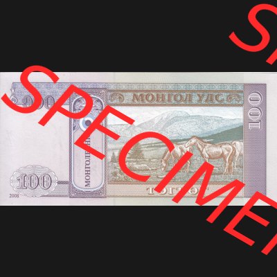 Banknoten Mongolei 2008, 100 Tugrik (2) Sammlung