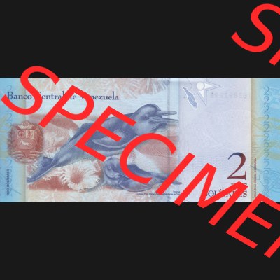 Banknoten Amerika Venezuela 2012, 2 Bolivares (2) Sammlung