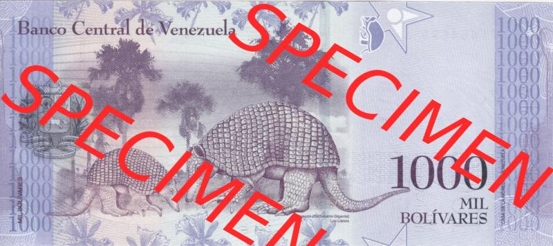 Banknoten Amerika Venezuela 2017, 1000 Bolivares (2) Sammlung