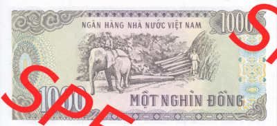 Banknoten Asien Vietnam 1988, 1000 Dong (2) Sammlung