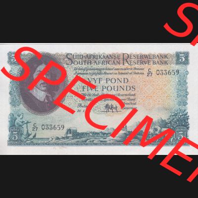 Banknoten Afrika Südafrika 1948-1959, 5 Pfund IV (1) Sammlung