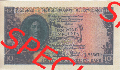 Banknoten Afrika Südafrika 1948-1959, 10 Pfund I (1) Sammlung