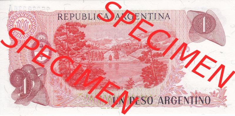 Banknoten Amerika Argentinien 1983-1984, 1 Peso Argentino (2) Sammlung