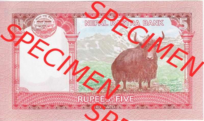 Banknoten Asien Nepal 2017, 5 Rupees, Rupien (2) Sammlung