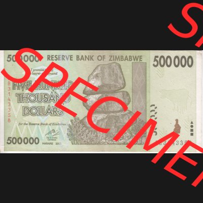 Banknoten Afrika Simbabwe 2008, 500000 Dollars (1) Sammlung