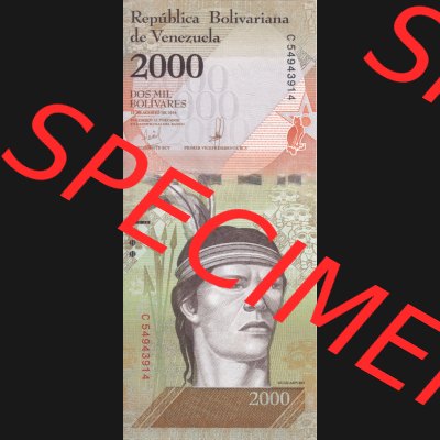 Banknoten Amerika Venezuela 2016 2000 Bolivares Adler (1) Sammlung