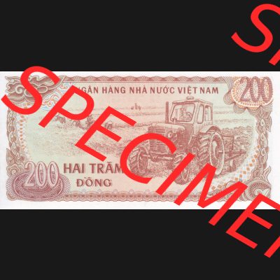 Banknoten Asien Vietnam 1987, 200 Dong (2) Sammlung