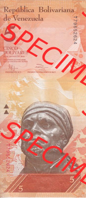 Banknoten Amerika Venezuela 2014 5 Bolivares (1) Sammlung