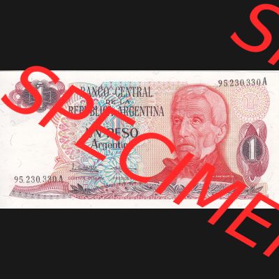 Banknoten Amerika Argentinien 1983-1984, 1 Peso Argentino (1) Sammlung