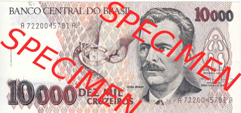 Banknoten Amerika Brasilien 1991, 1992, 1993 10000 Cruzeiros (1) Sammlung