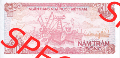 Banknoten Asien Vietnam 1988, 500 Dong (2) Sammlung