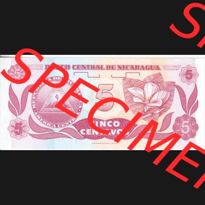 Banknoten Amerika Nicaragua 1991 p168 5 Centavos (2) Sammlung