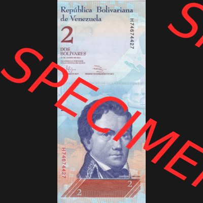 Banknoten Amerika Venezuela 2012, 2 Dos Bolivares (1) Sammlung
