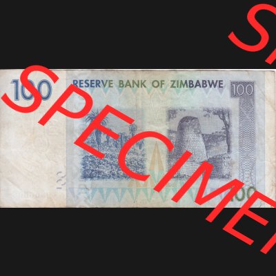Banknoten Afrika Simbabwe 2007, 100 Dollars (2) Sammlung