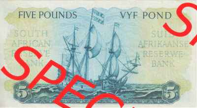 Banknoten Afrika Südafrika 1948-1959, 5 Pfund III (2) Sammlung