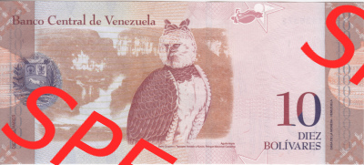 Banknoten Amerika Venezuela 2014 10 Bolivares Adler (2) Sammlung