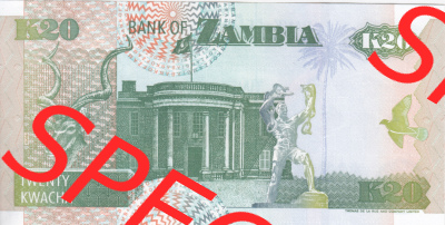Banknoten Afrika Sambia 1992, 20 Kwacha (2) Sammlung