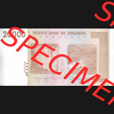 Banknoten Afrika Simbabwe 2008, 20000 Dollars (2) Sammlung