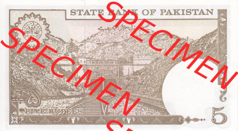 Banknoten Asien Pakistan 1983, 1984, 5 Rupees Rupien (2) Sammlung